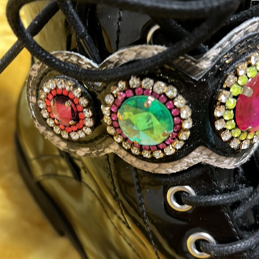 Betsy Johnson Rhinestone Boots - Picture 3 of 7